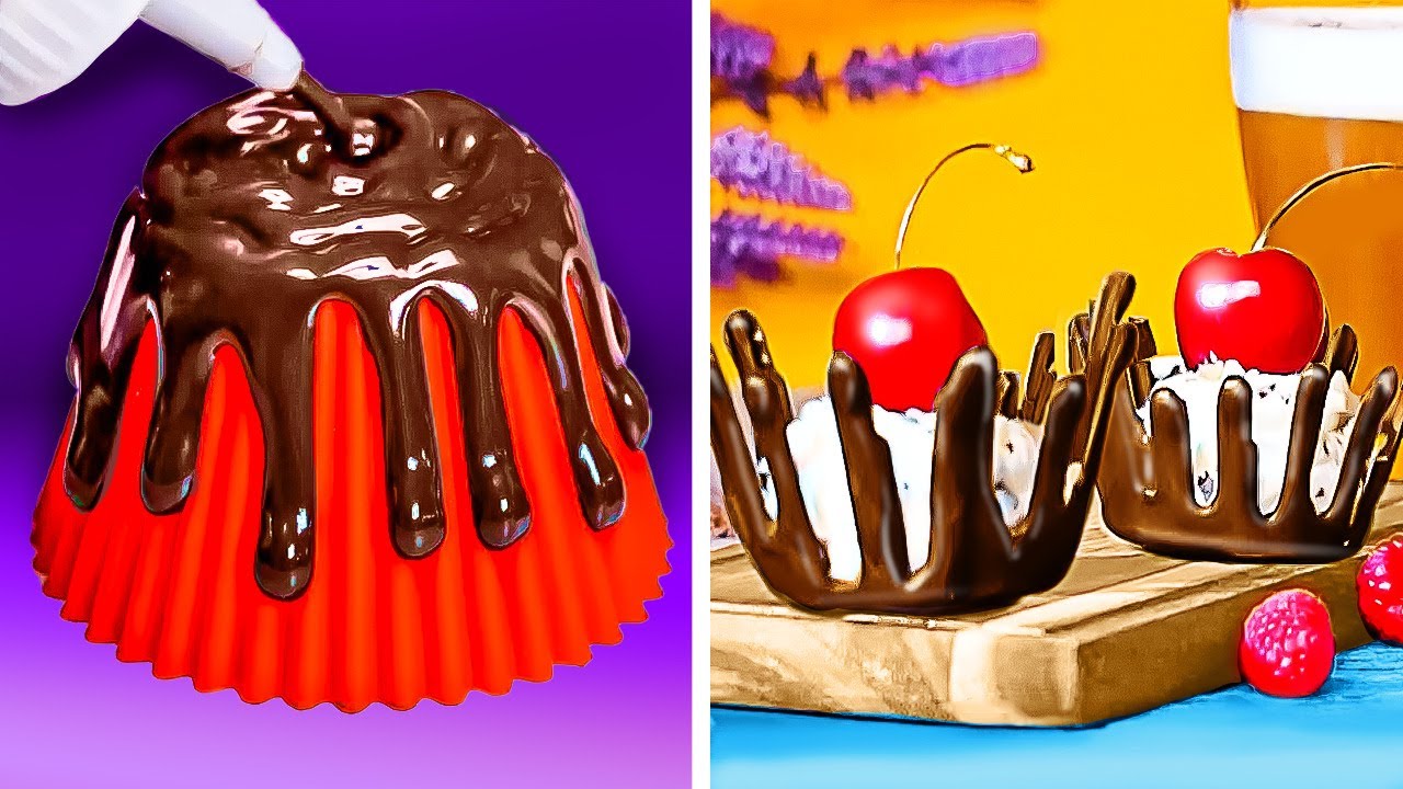 30+ Delicious Dessert Ideas You Can Easily Make At Home :: Chocolate Decorations And Hacks