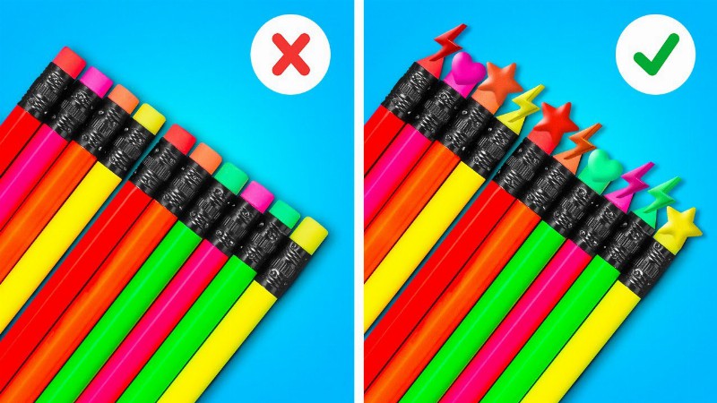 Genius School Hacks And Rainbow Crafts For School And Home