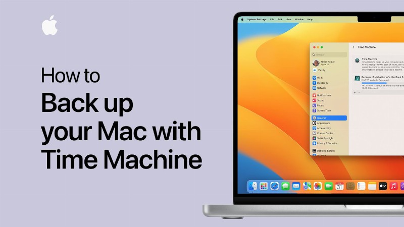 How To Back Up Your Mac With Time Machine In Macos Ventura : Apple Support