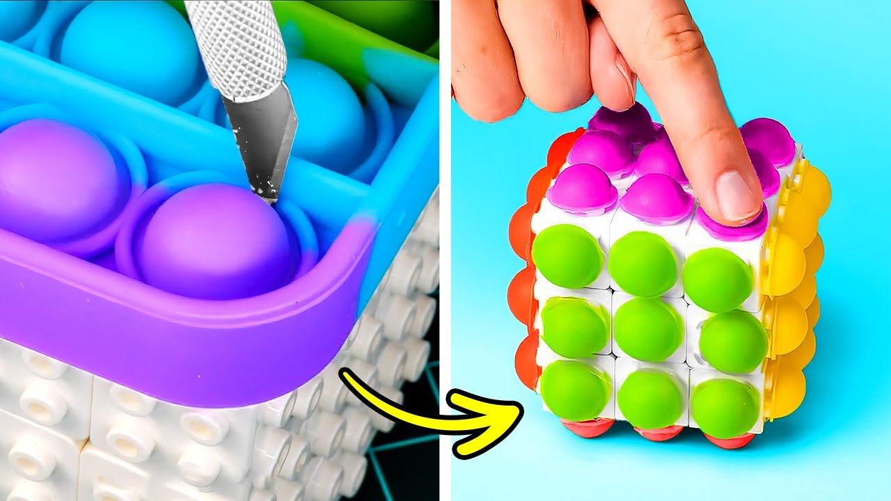 Rainbow Fidget Toys Compilation :: Satisfying Pop It Diy Crafts And Funny Things To Do