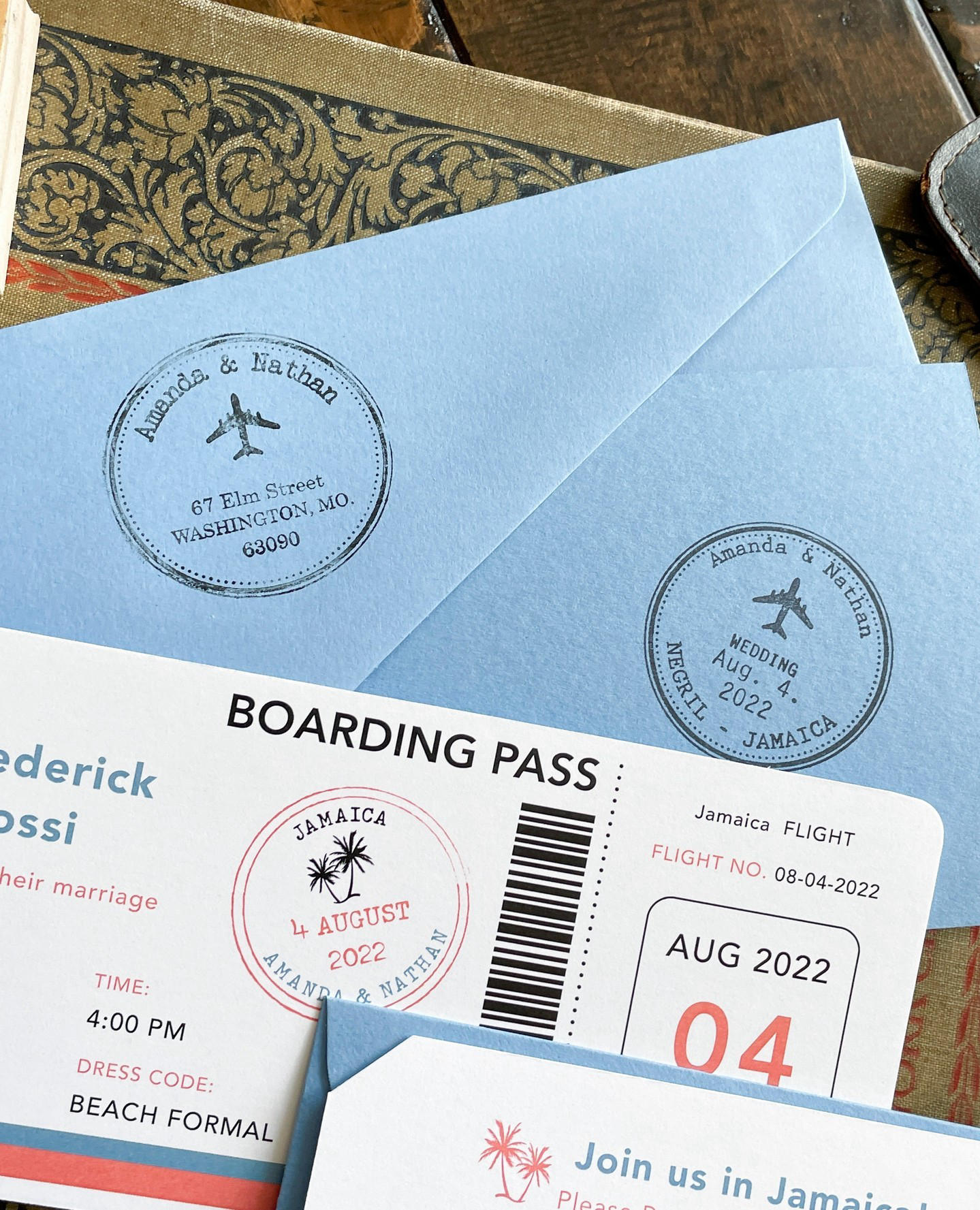 image  1 RubberStamps.com - Look how creative these handmade plane tickets are