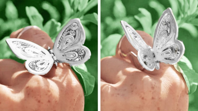 image 0 Wow! A Ring With Flapping Wings 🦋 :: Amazing Kinetic Silver Jewelry By The Master